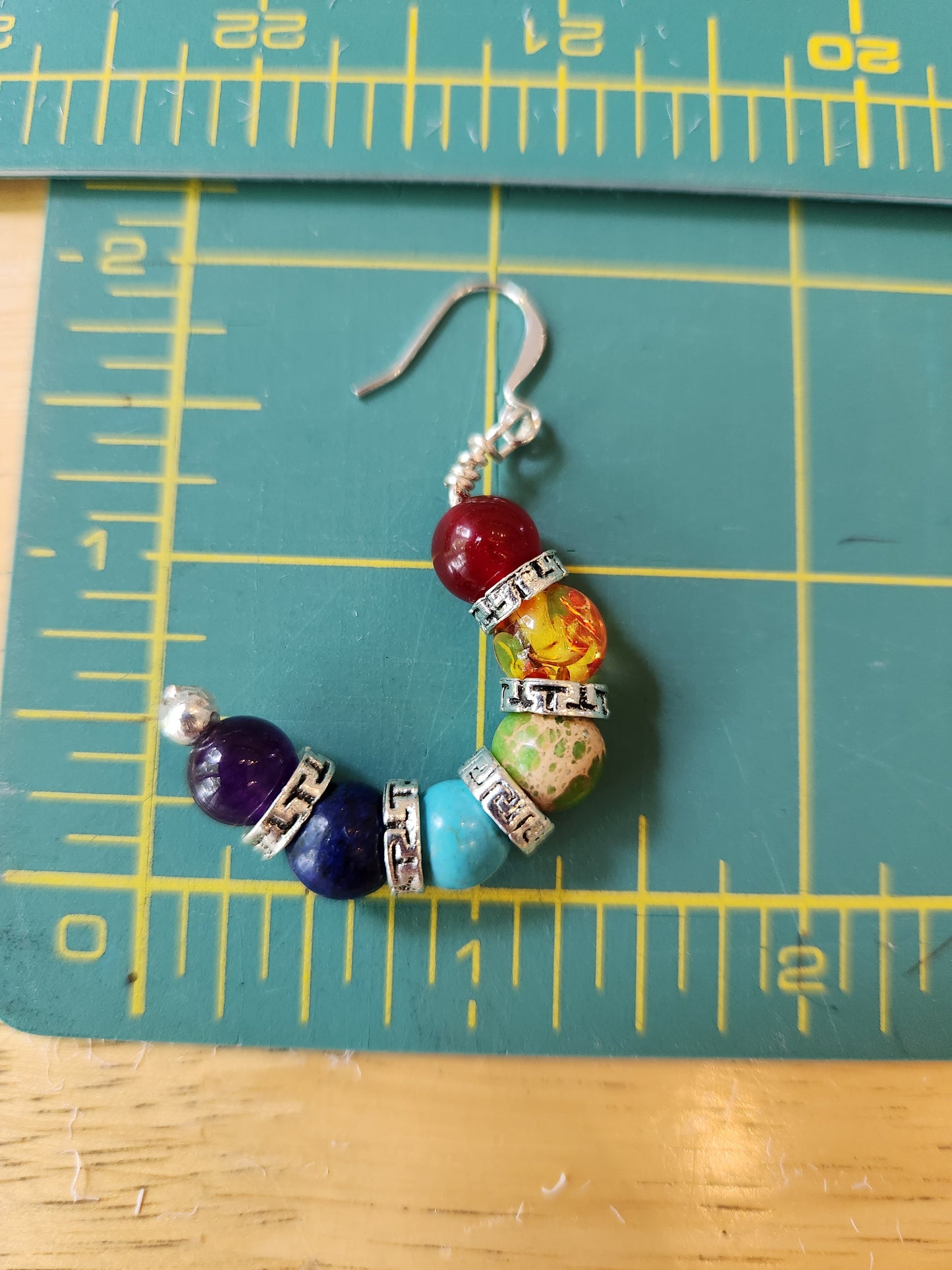 Rainbow earrings -hoop