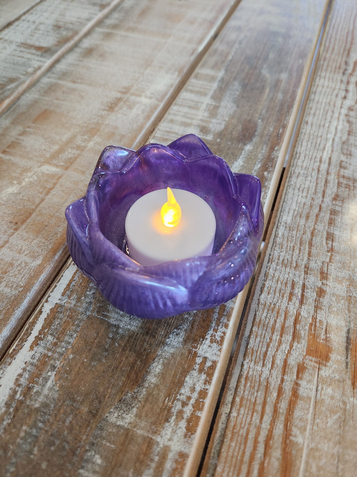 Resin Lotus flower candle holder