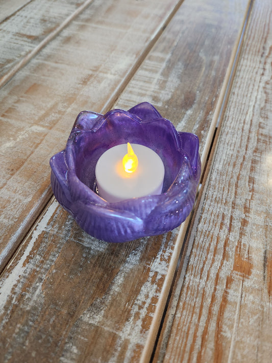 Resin Lotus flower candle holder