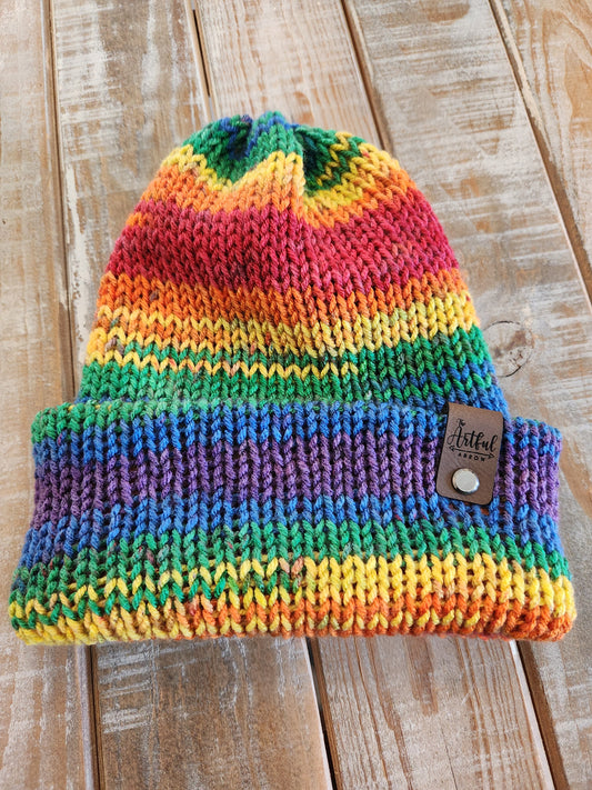 Rainbow Knit Hat