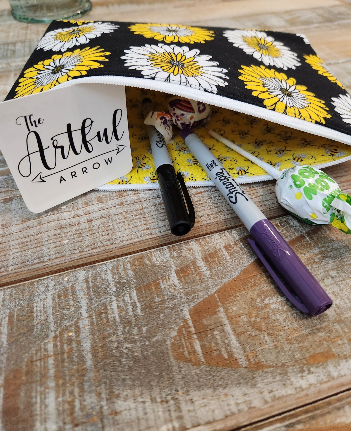 Sunflower zipper pouch