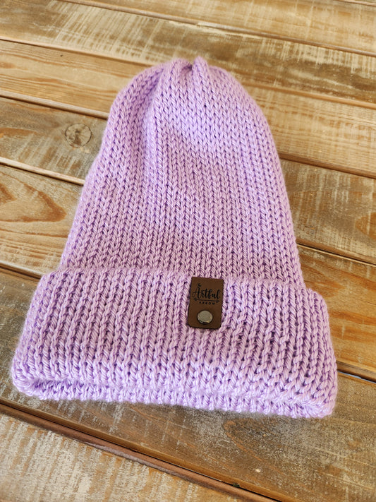 Knit Hat - Super soft light purple