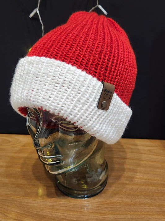 Knit Hat - Santa style!