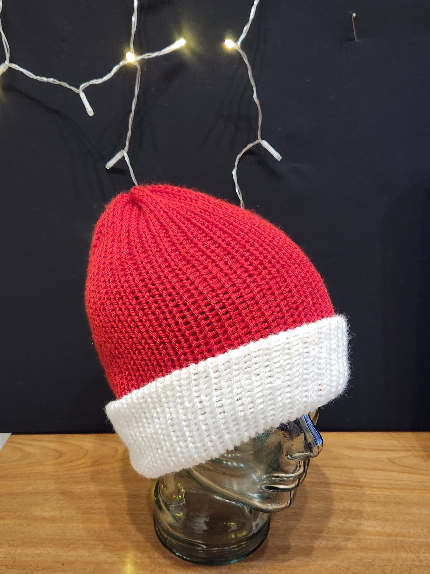 Knit Hat - Santa style!