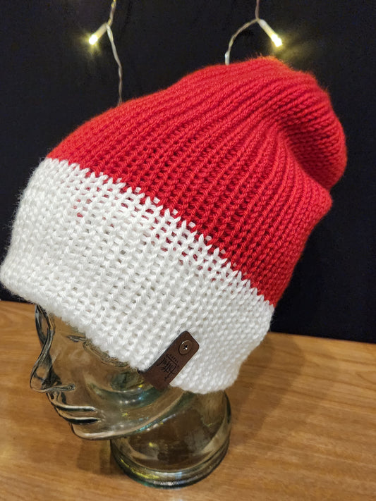 Knit Hat - Santa style!
