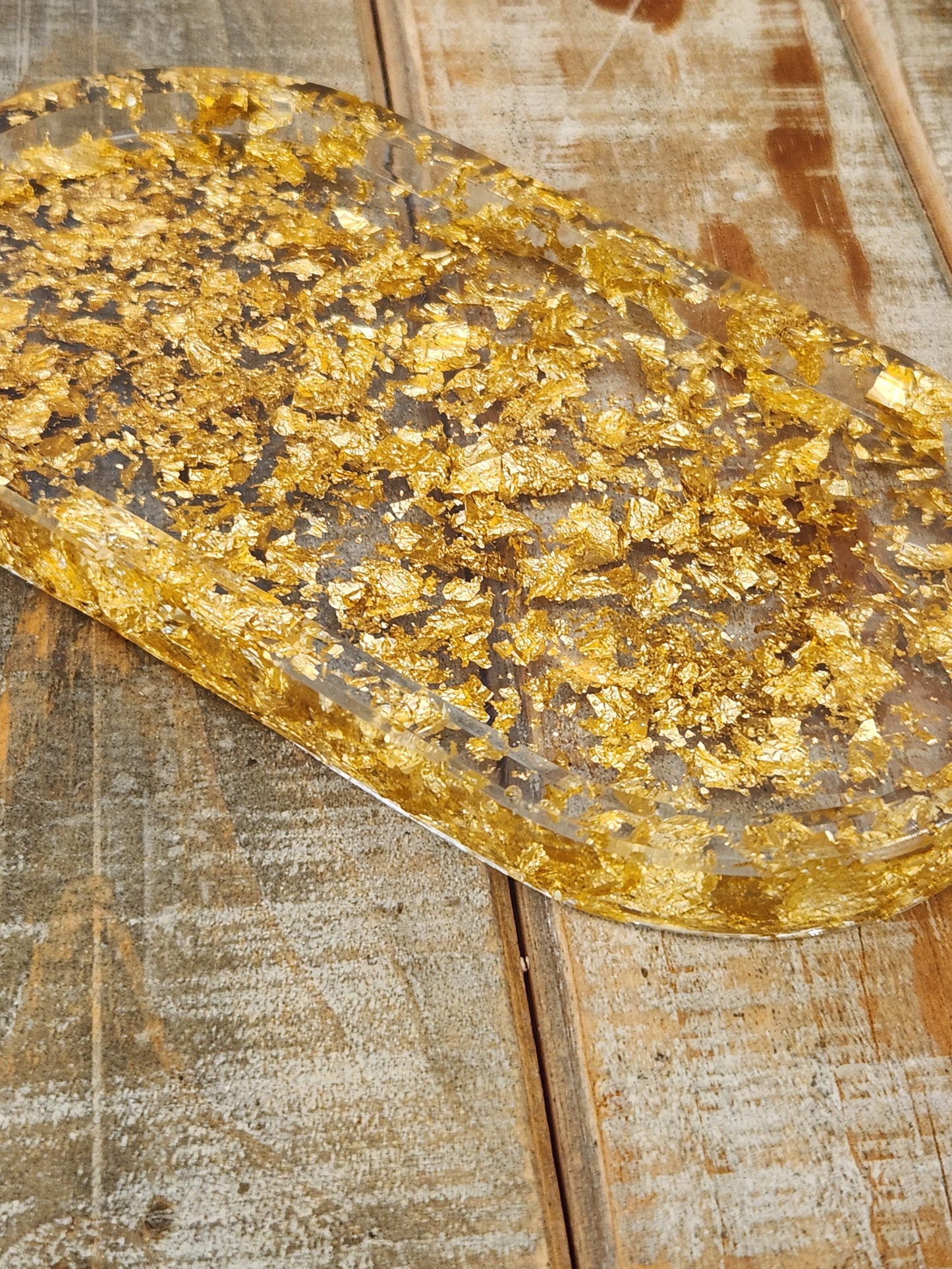 Gold leaf Resin tray