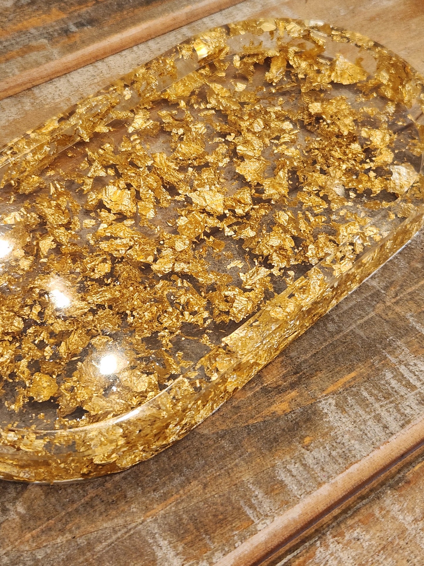 Gold leaf Resin tray