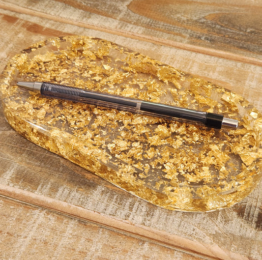 Gold leaf Resin tray