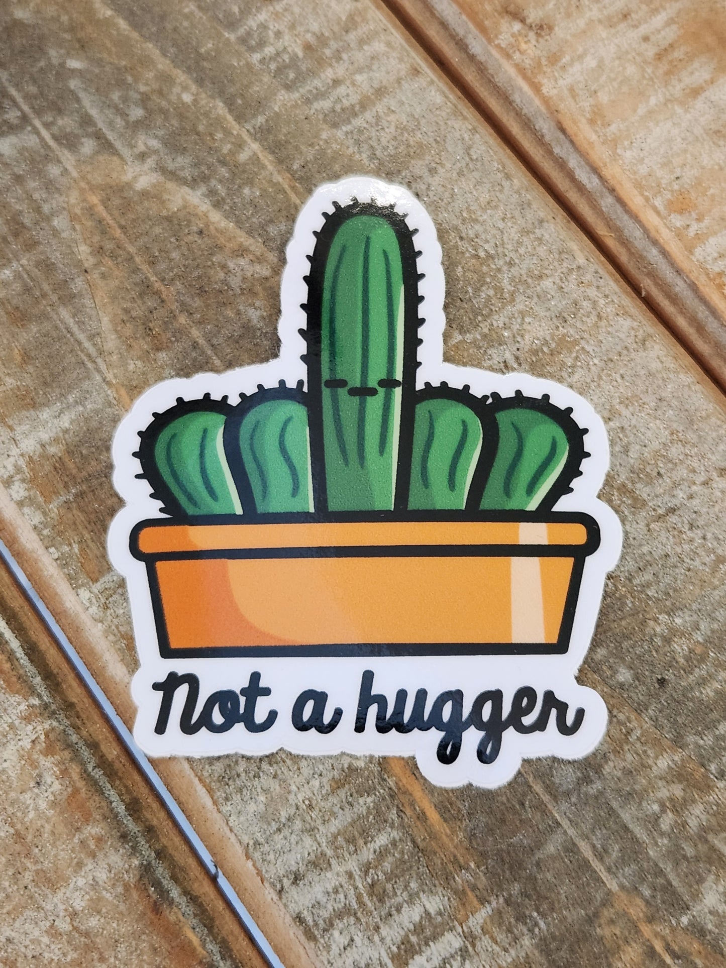 Not a Hugger sticker