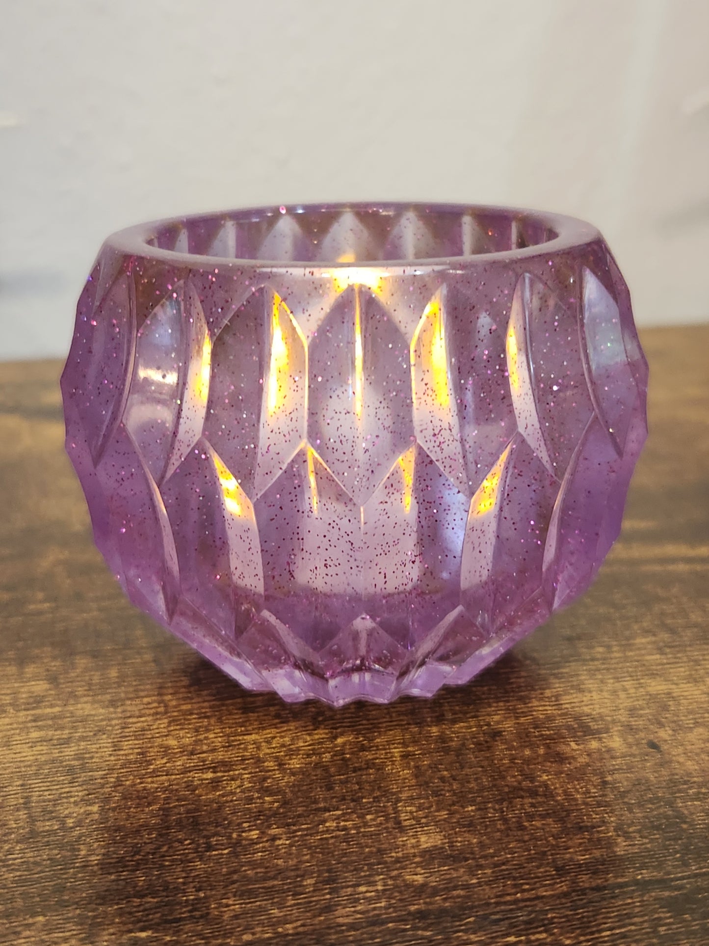 Resin candle holder