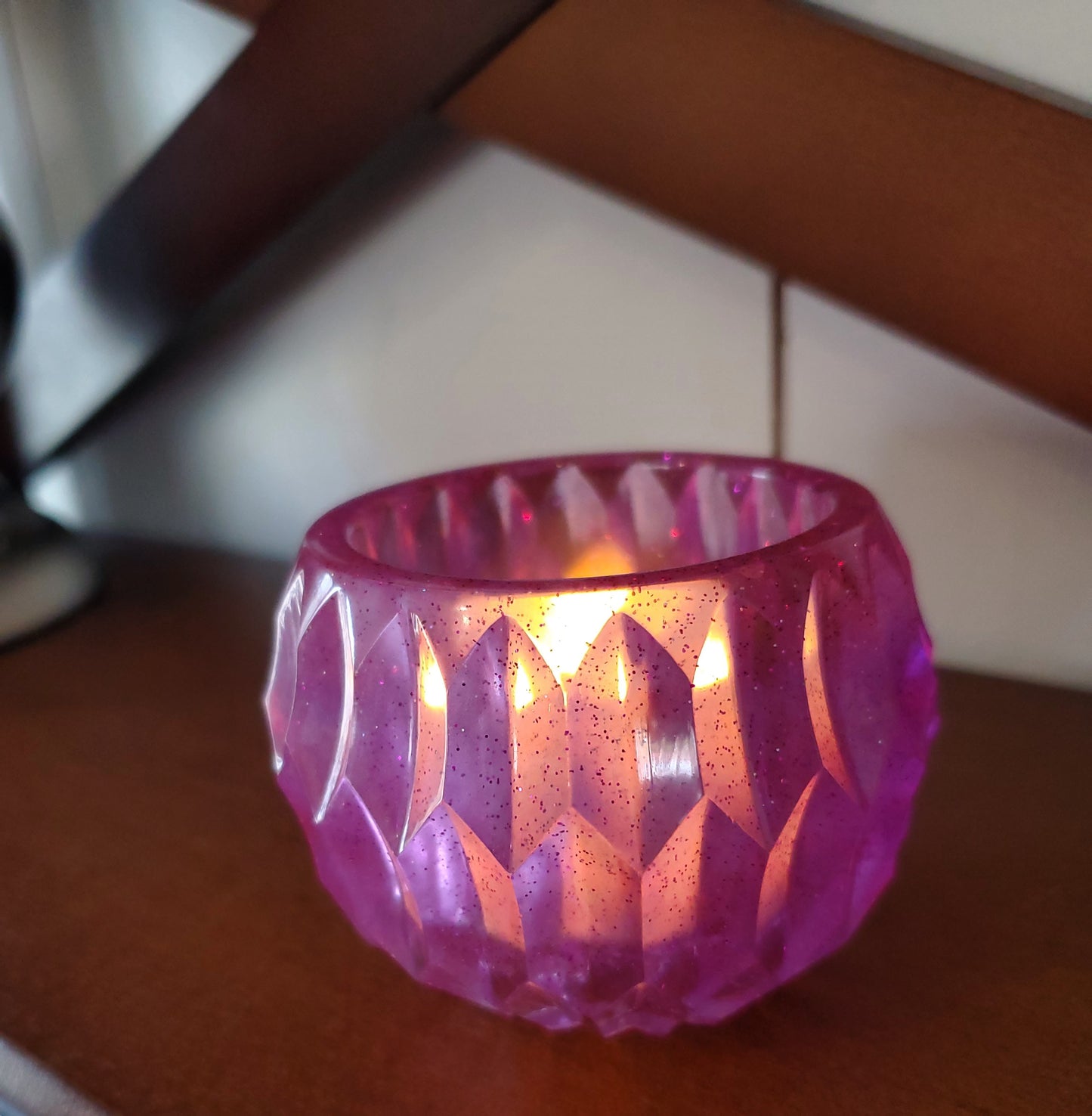 Resin candle holder
