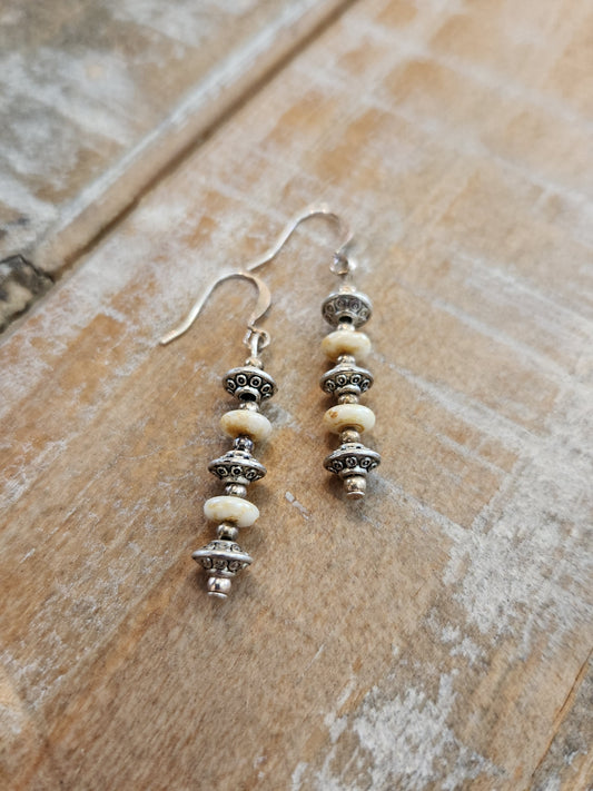 Stacked bead earrings