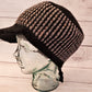 Roomy Cap - Black and Camel stripes