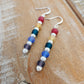 Rainbow earrings - frosted glass