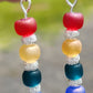 Rainbow earrings - frosted glass