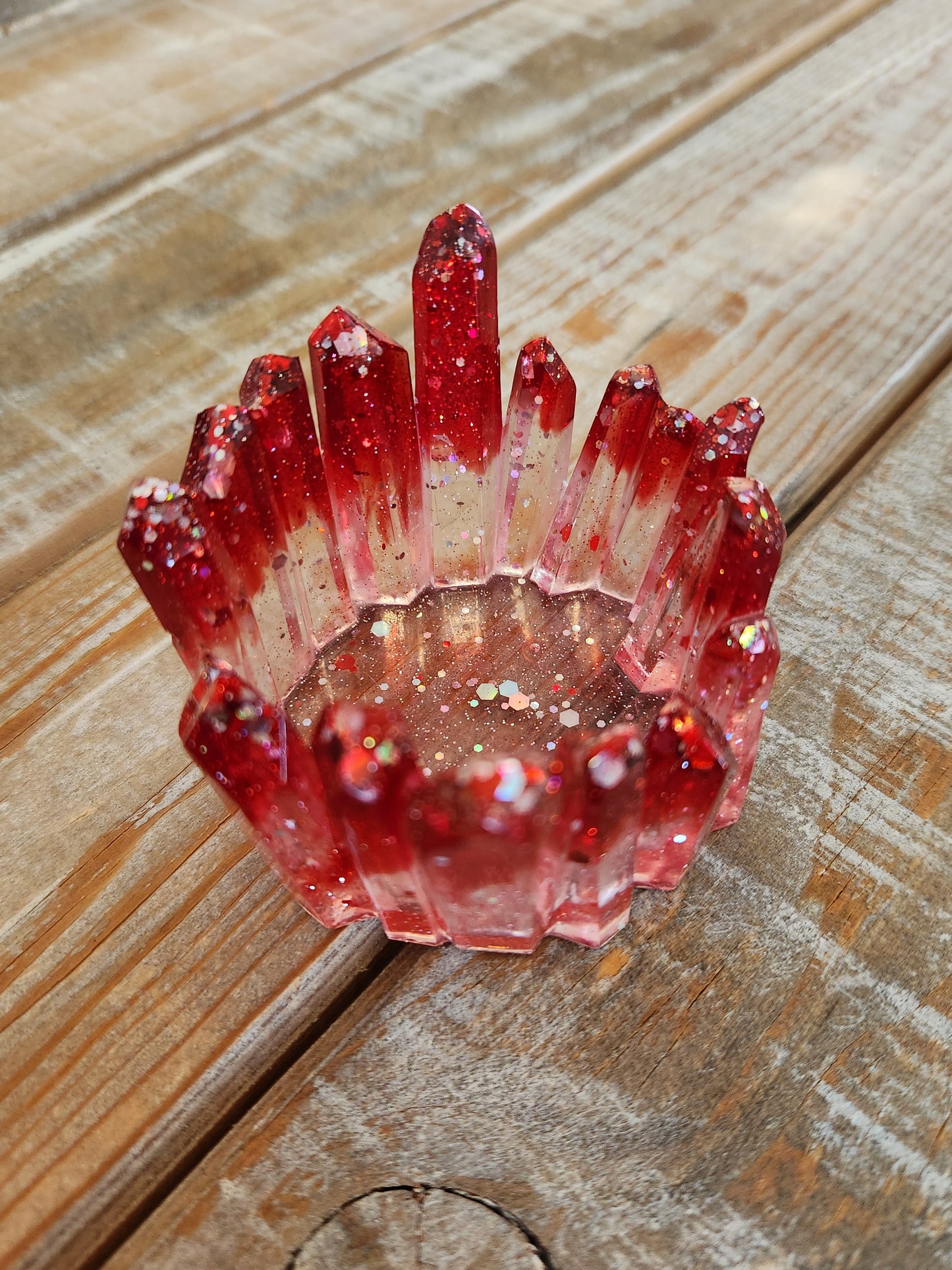 Resin candle holder