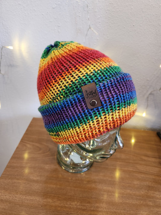 Rainbow Knit Hat