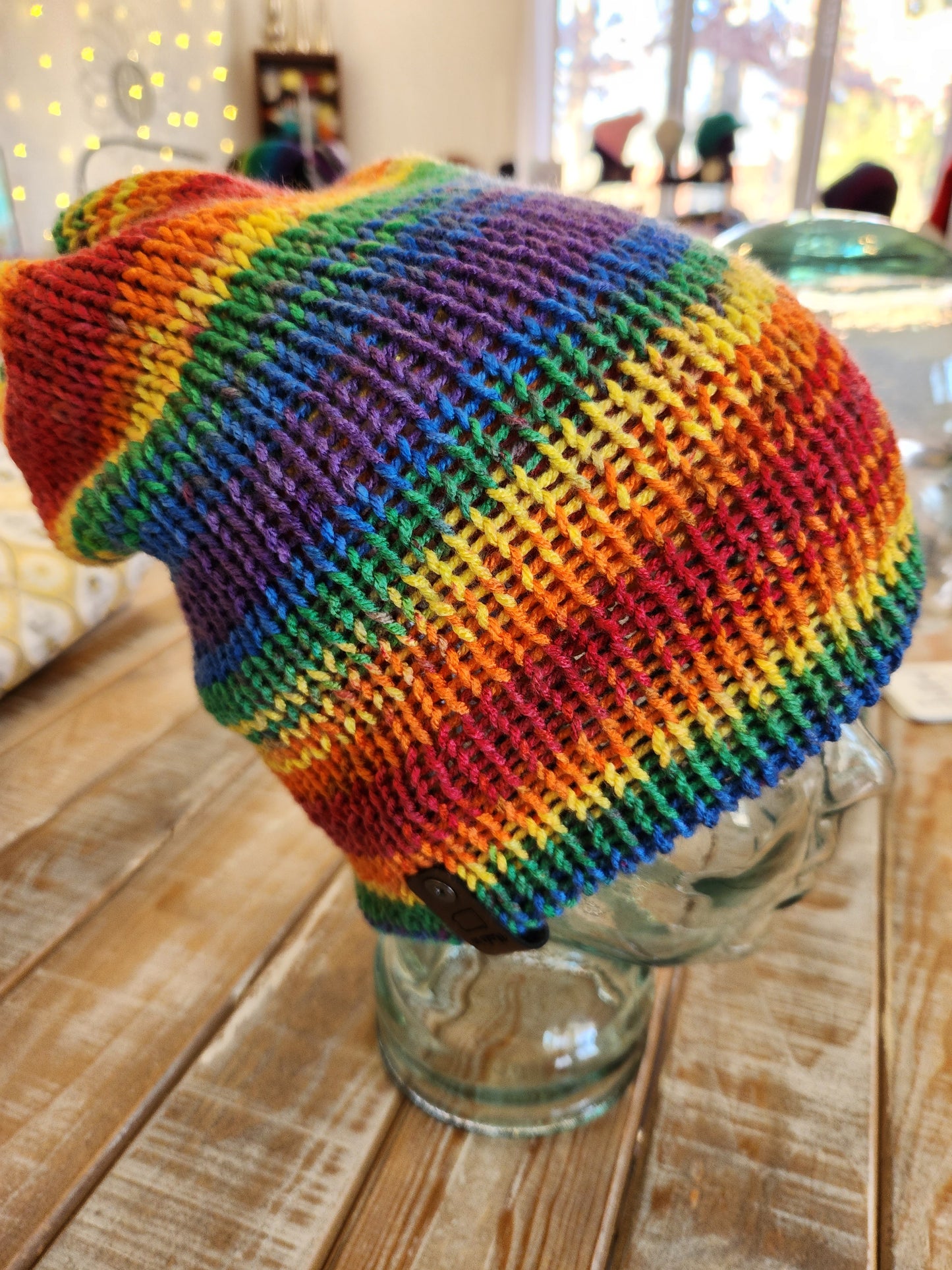 Rainbow Knit Hat