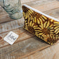 Batik sunflowers zipper pouch