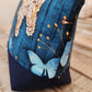 Two-tone butterfly zipper pouch