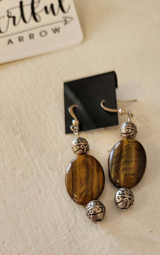 Tiger's-eye earrings