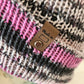 Knit Hat - Pink and black