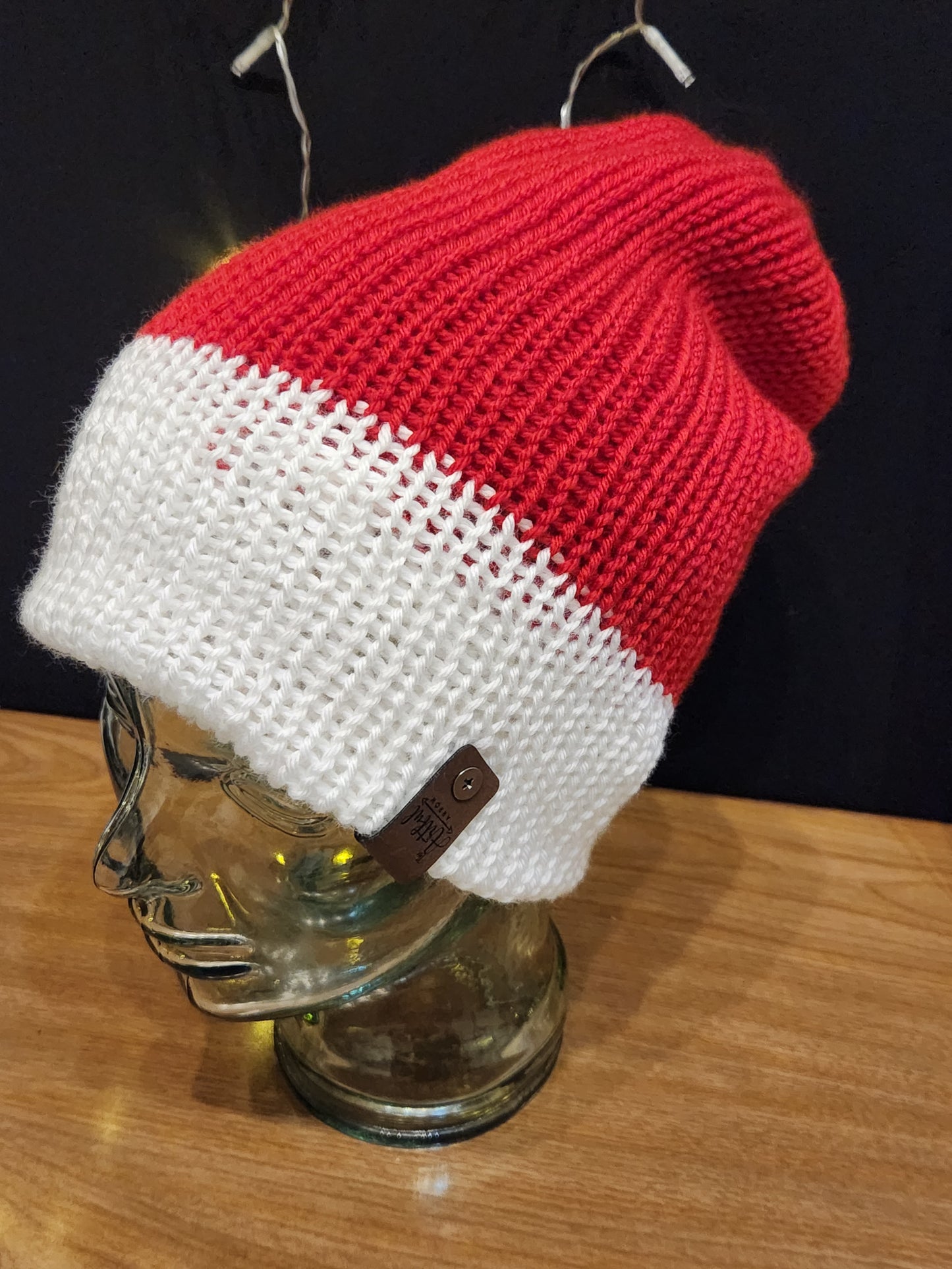 Knit Hat - Santa style!