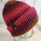 Knit Hat - Hot pink, purple and gold