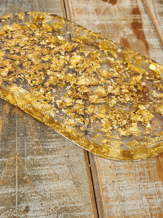 Gold leaf Resin tray