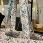 Tote bag Boho pattern blue white natural