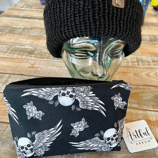 Skulls zipper pouch - dark lining