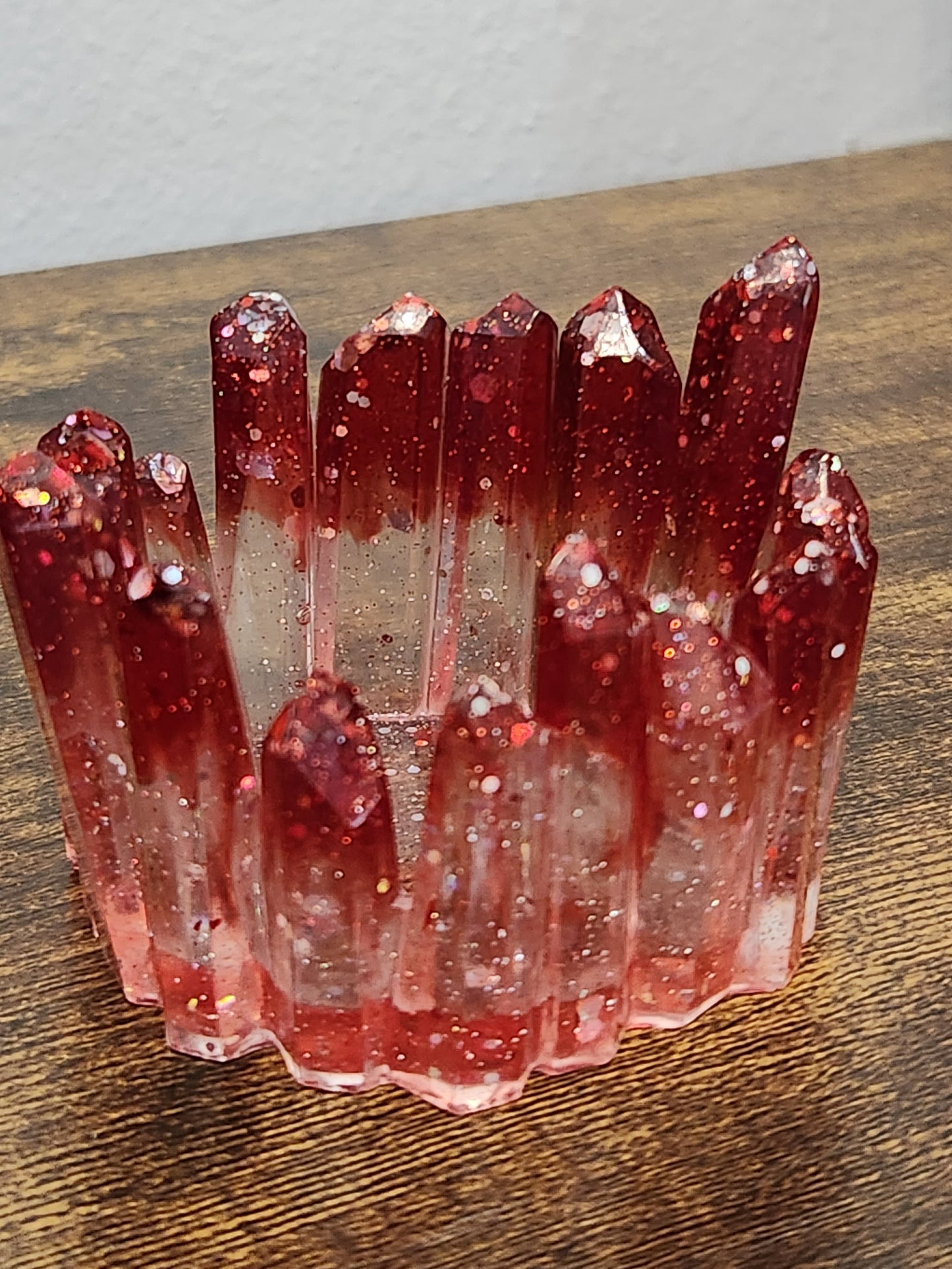 Resin candle holder