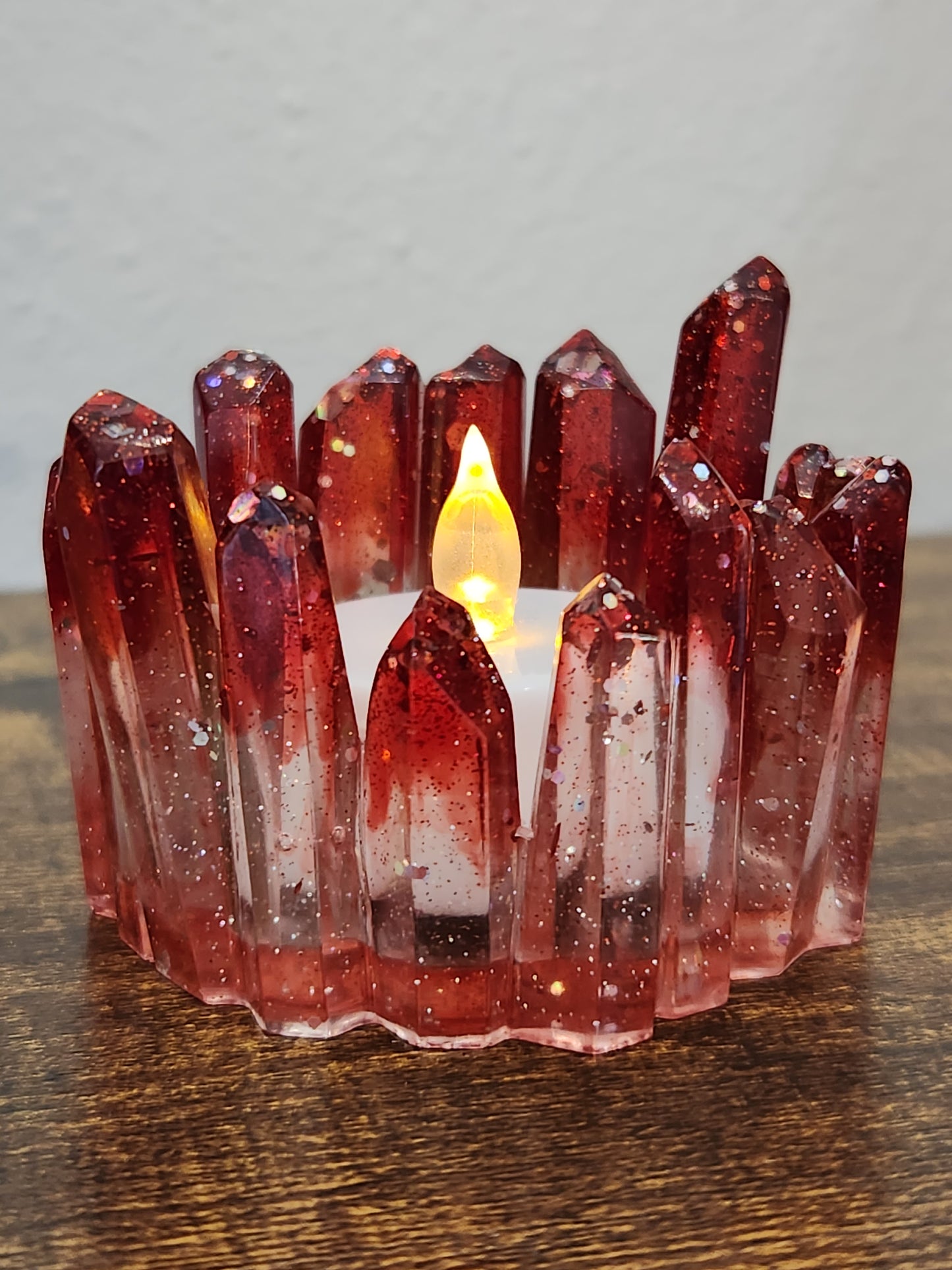 Resin candle holder