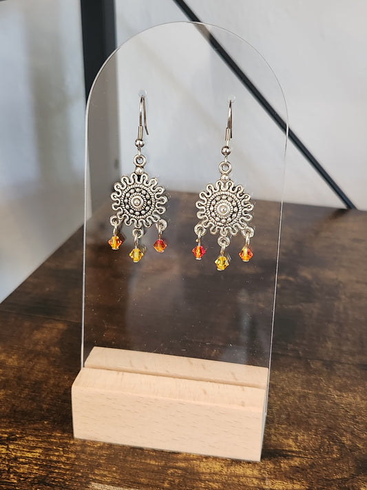 Sunburst earrings