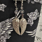 Wing earrings - Hematite stars and sparkly crystals
