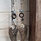 Wing earrings - Hematite stars and sparkly crystals
