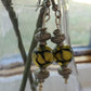 Tortoise shell bead earrings