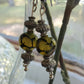 Tortoise shell bead earrings