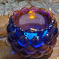 Resin Candle holder - sparkly purple