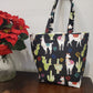 Llama print lined/reversible tote bag