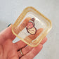 Resin trinket dish yellow butterfly