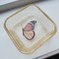 Resin trinket dish yellow butterfly
