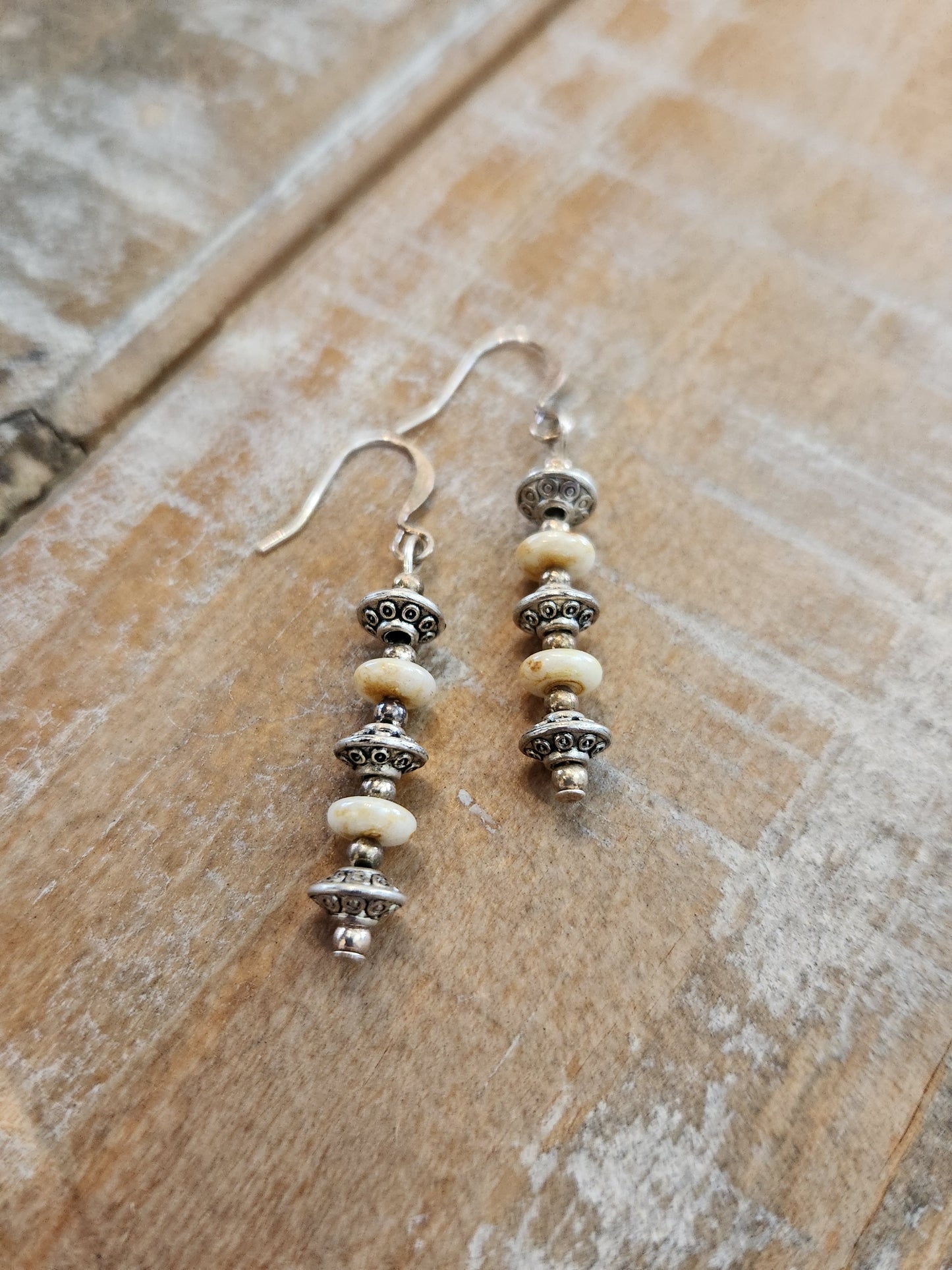 Stacked bead earrings