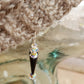Waffle cone shape crystal earrings