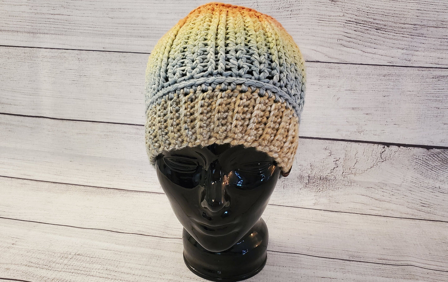 Pastel rainbow cotton beanie