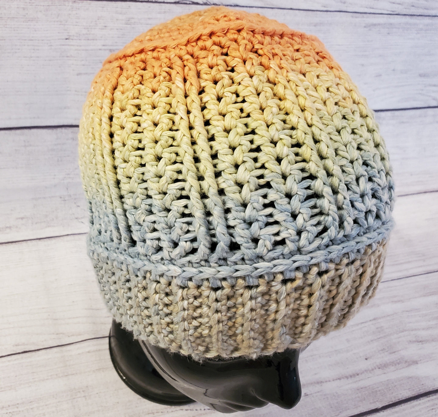 Pastel rainbow cotton beanie