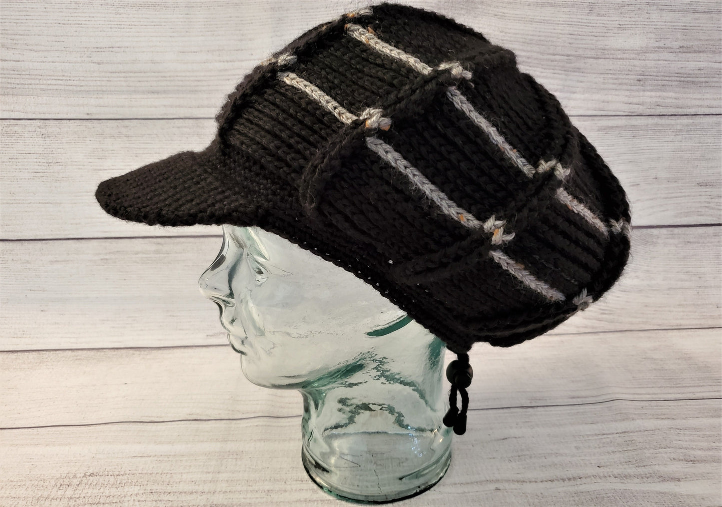 XS Dreadlock Cap - Spider stitch black/grey