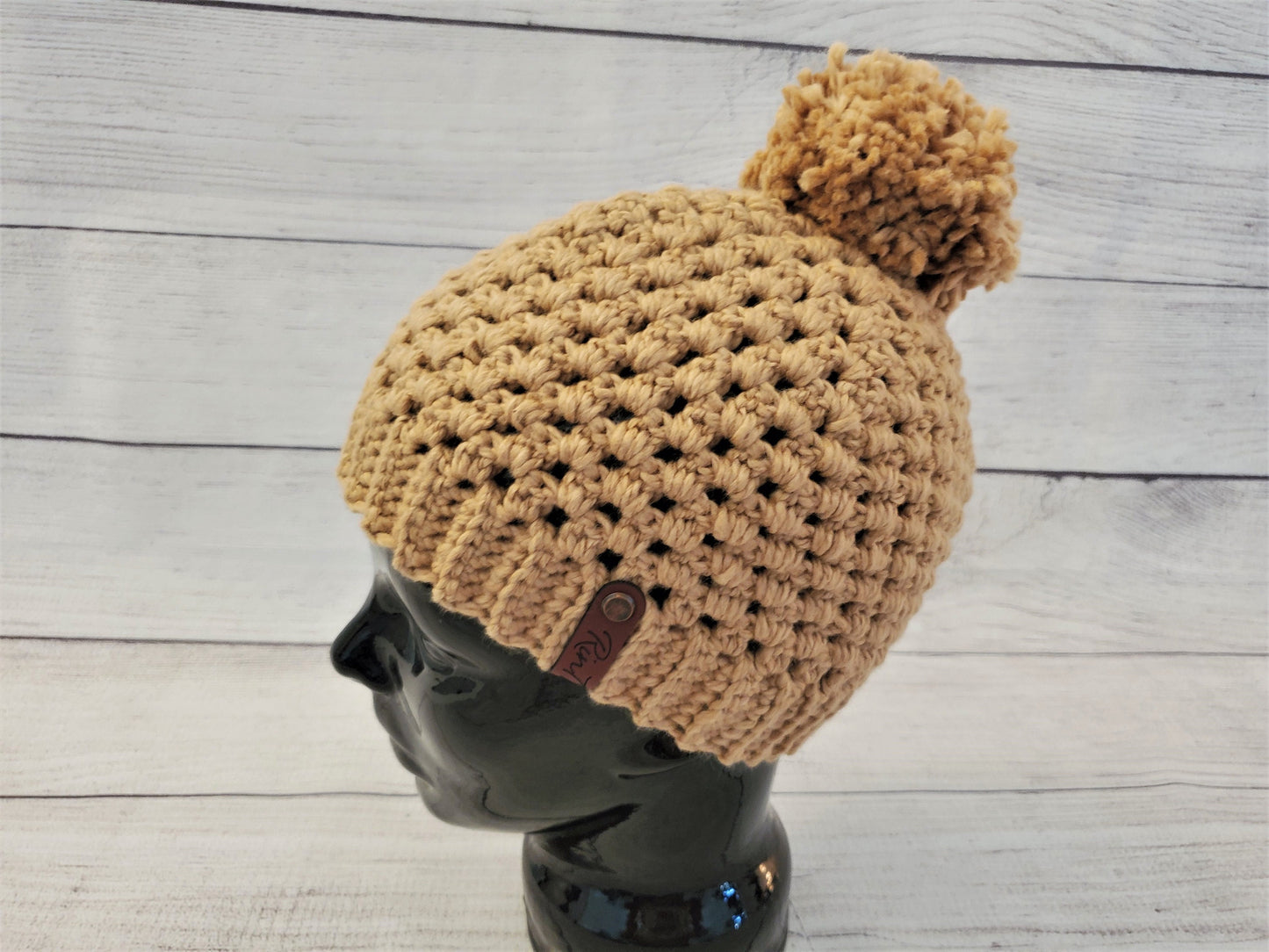 Organic colorgrown cotton pom pom hat