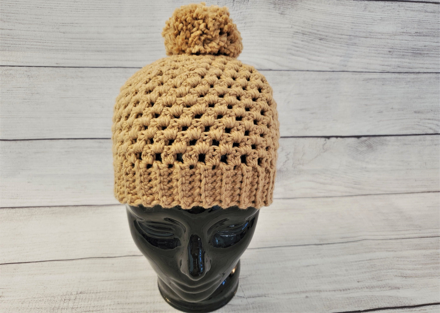 Organic colorgrown cotton pom pom hat