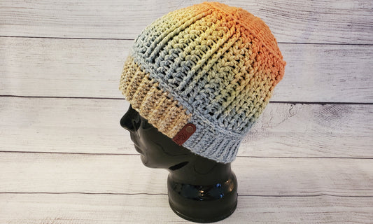 Pastel rainbow cotton beanie